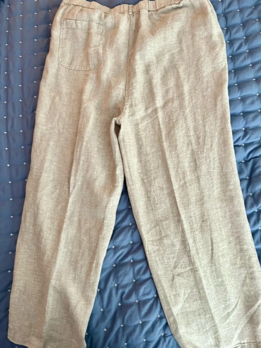 Quince brand Lightweight Linen Blend Wide-Leg Pants — Neutral Taupe